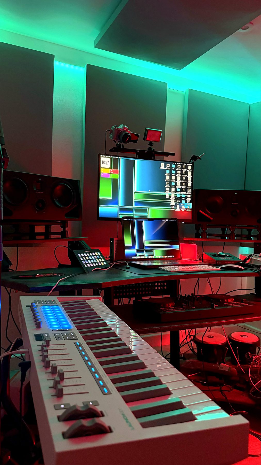 Studio desk and monitors in Nottingham